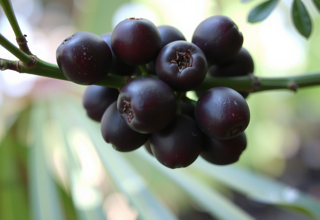 Saw Palmetto berries on a branch